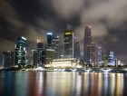 Singapore skyline city night